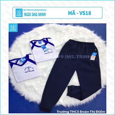 ÁO THỂ DỤC NAM VS18 - THCS ĐOÀN THỊ ĐIỂM